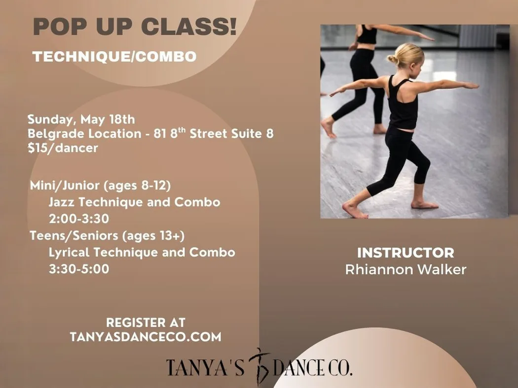 Pop-up Class Tanyas Dance Co Rhiannons PopUp